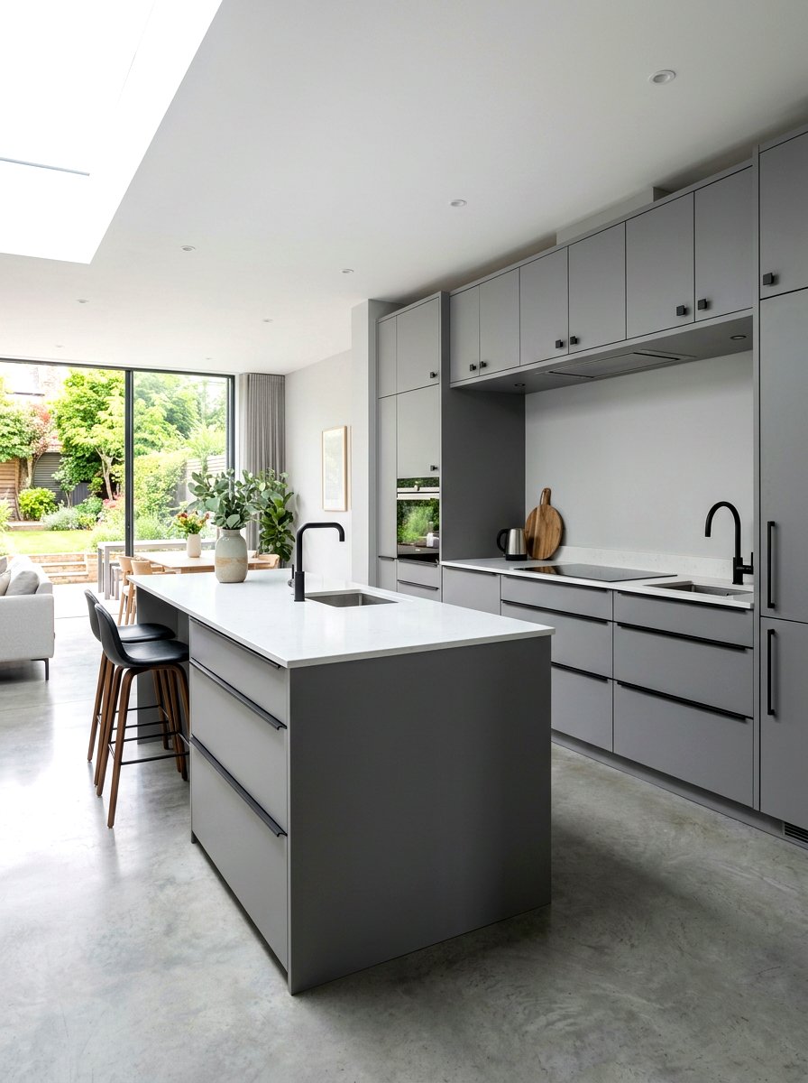 Minimalist Edge Pulls and Knobs - 30 kitchen hardware mix ideas