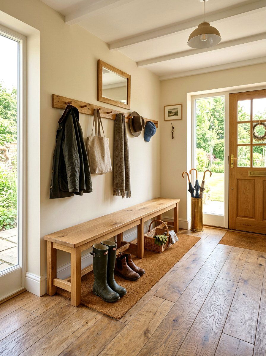Minimalist English Entry - 30 English mudroom ideas