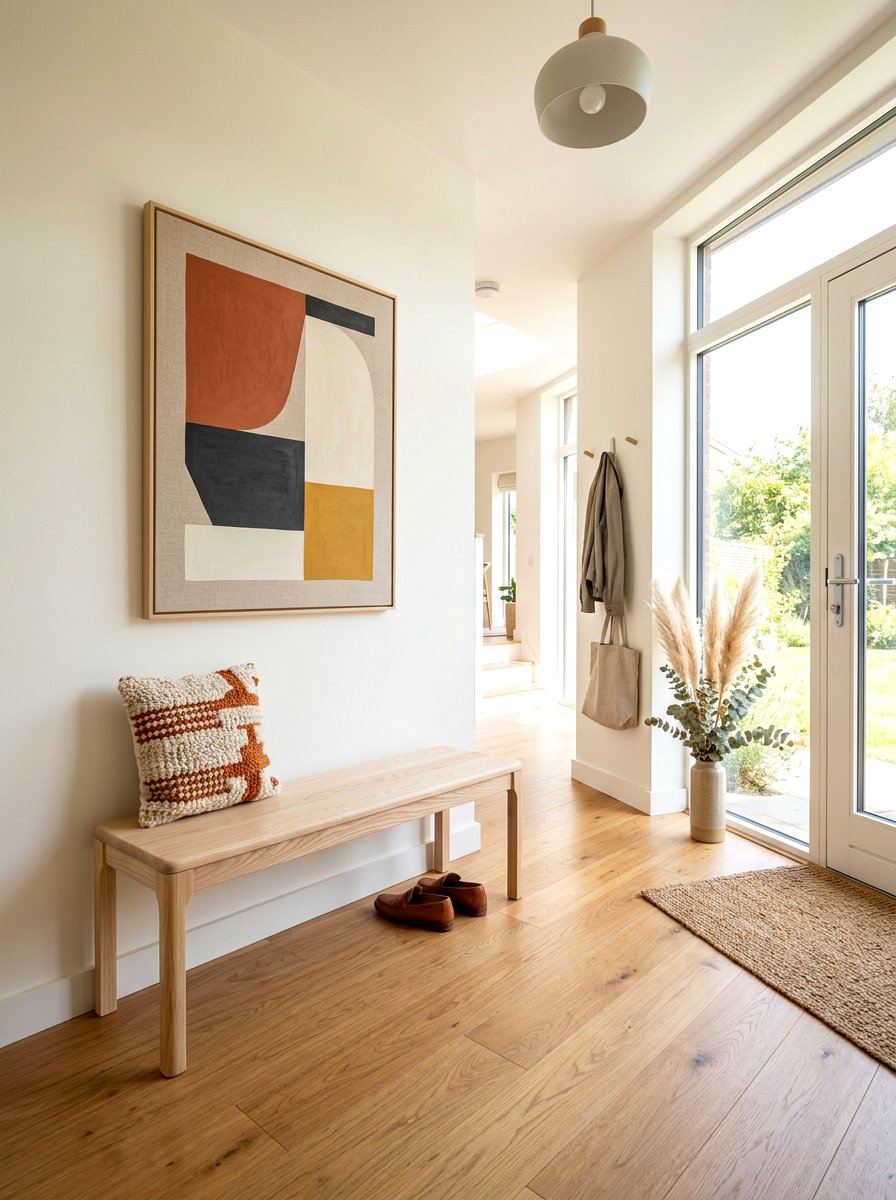Minimalist Entryway Bench - 30 viral entryway ideas
