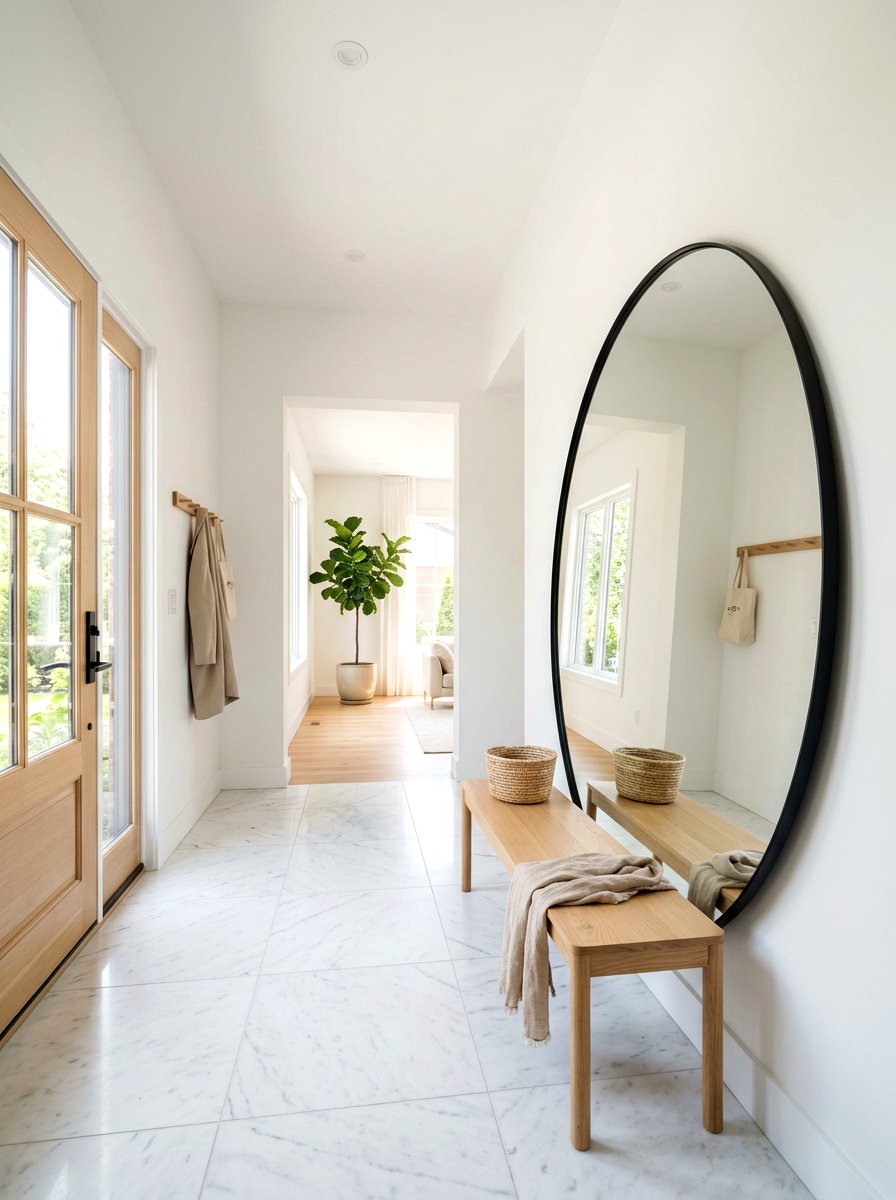 Minimalist Entryway Mirror - 30 classic entryway ideas
