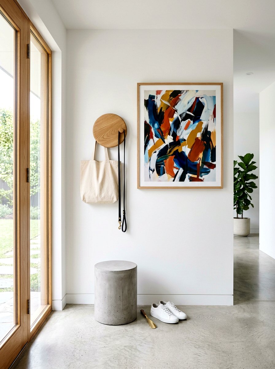 Minimalist Entryway Nook - 30 mini mudroom apartment ideas