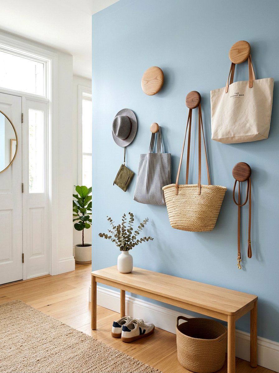 Minimalist Entryway Wall Hooks - 30 entryway storage ideas