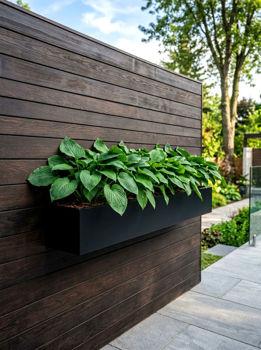 Minimalist Floating Flower Box - 30 exterior flower box ideas