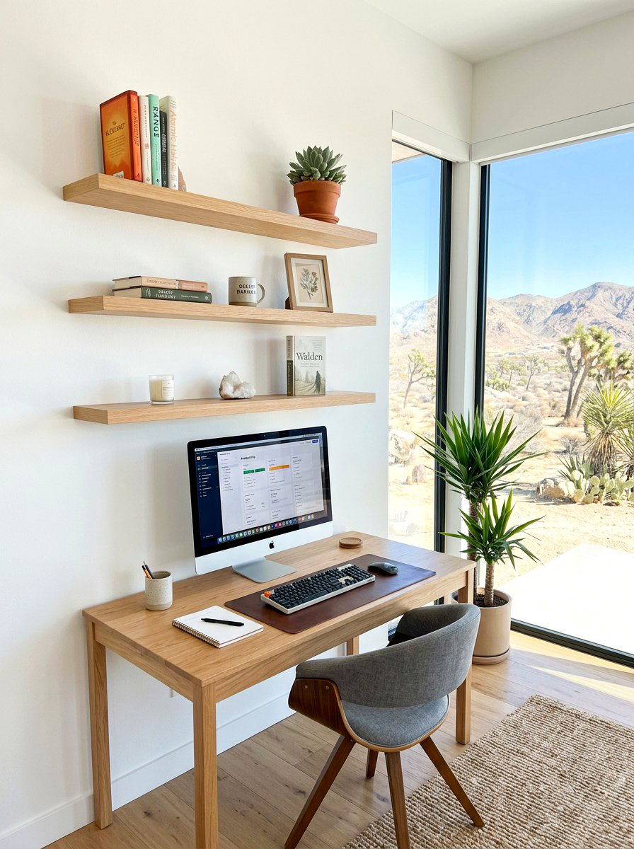 Minimalist Floating Shelves - 30 dune inspired decor ideas