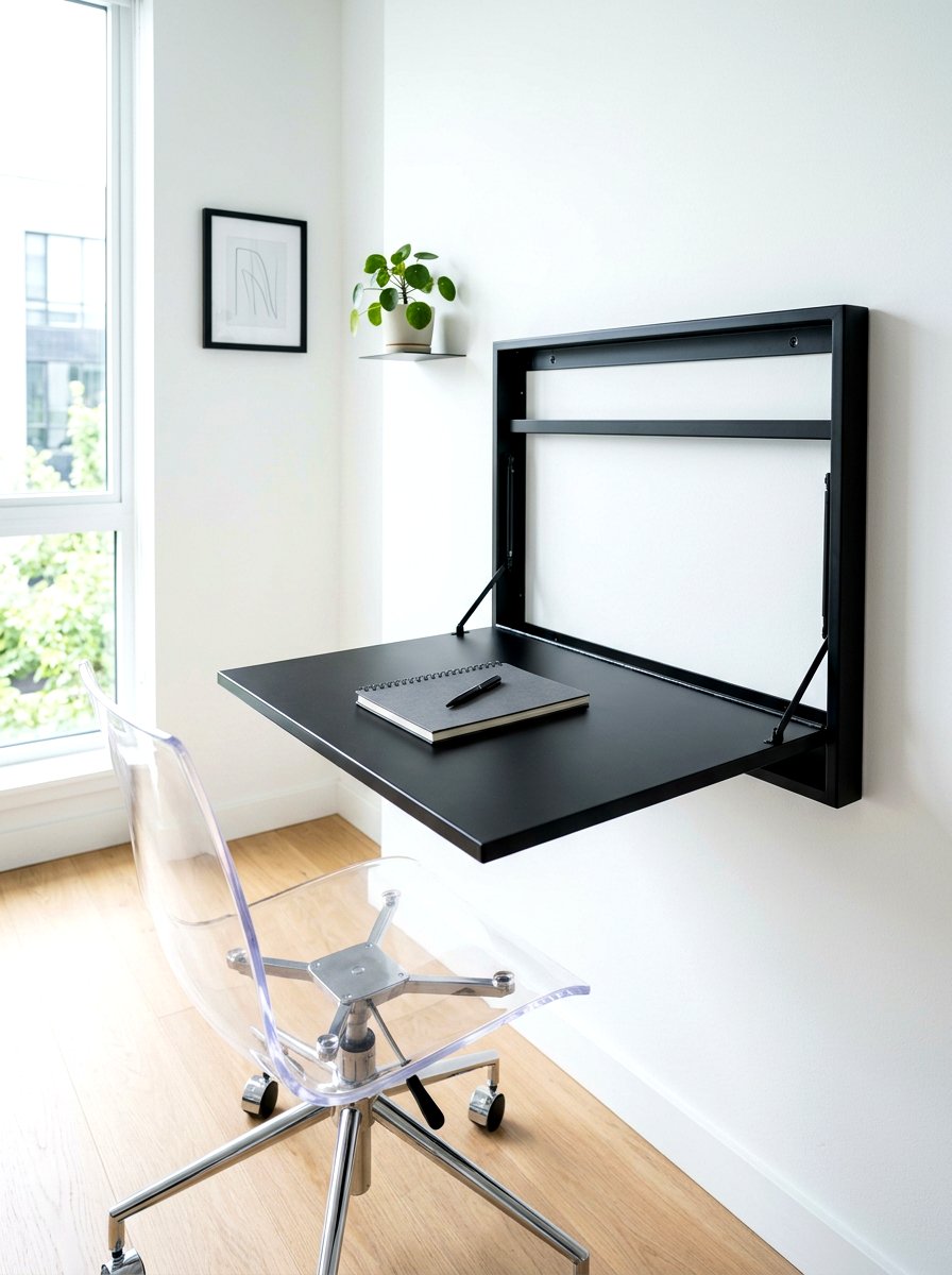 Minimalist Fold Down Desk - 30 fold down desk ideas