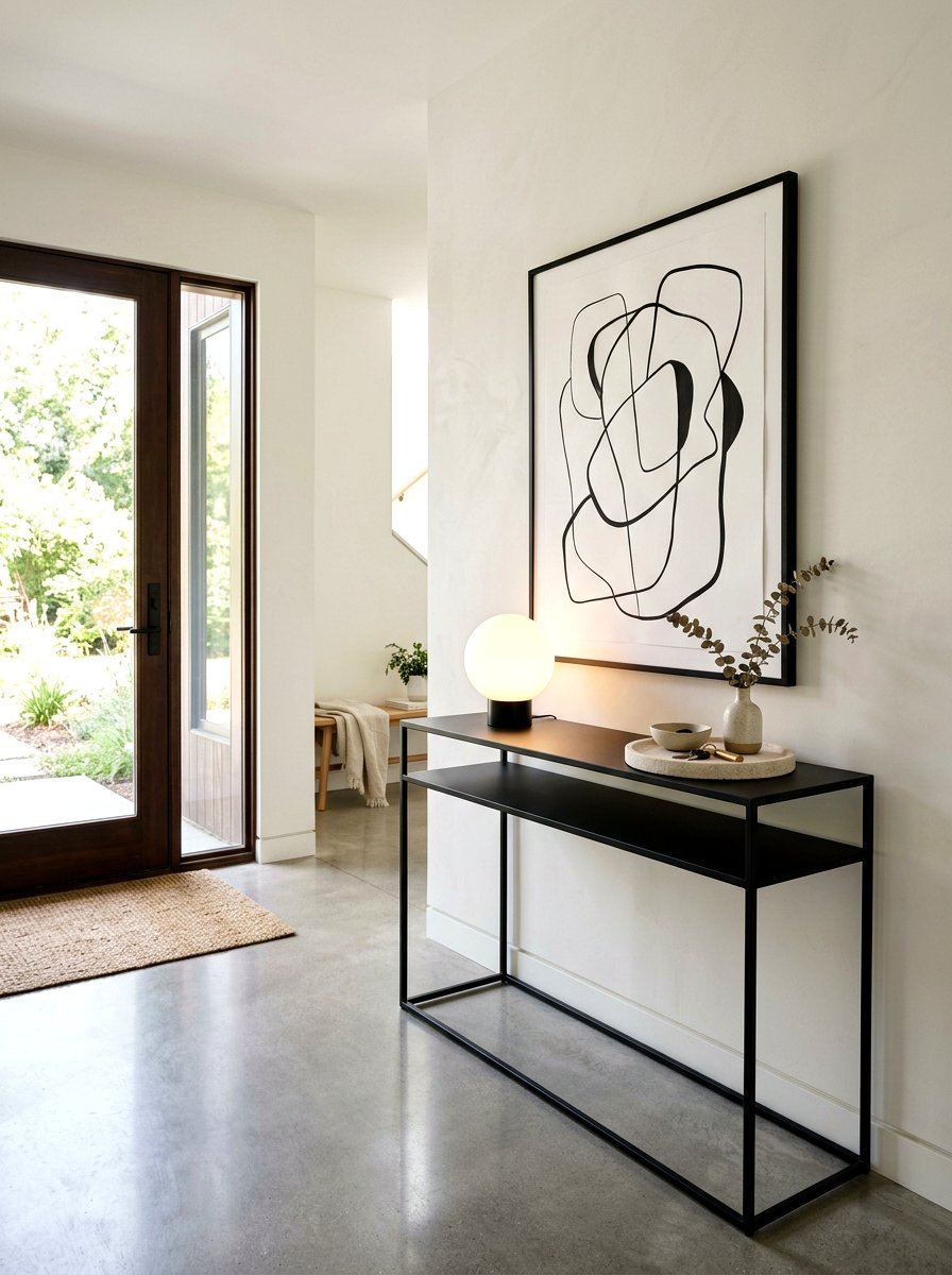 Minimalist Foyer Table - 30 layered entry table ideas