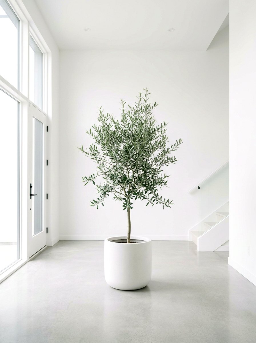 Minimalist Foyer - 30 potted olive tree entry ideas