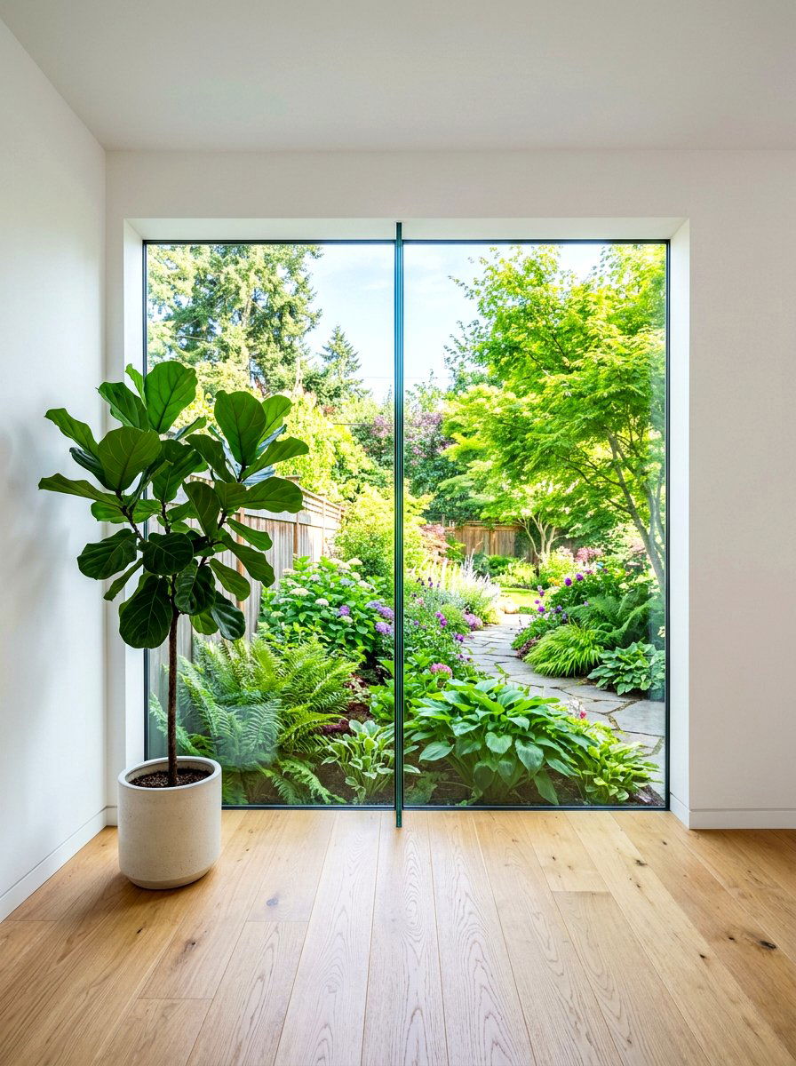 Minimalist Frameless Garden Window - 30 greenhouse window kitchen ideas