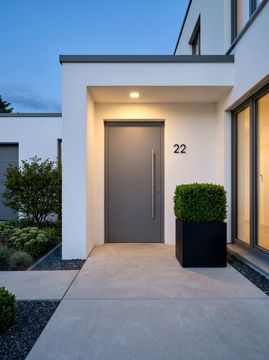 Minimalist Front Entrance - 30 porch entry ideas