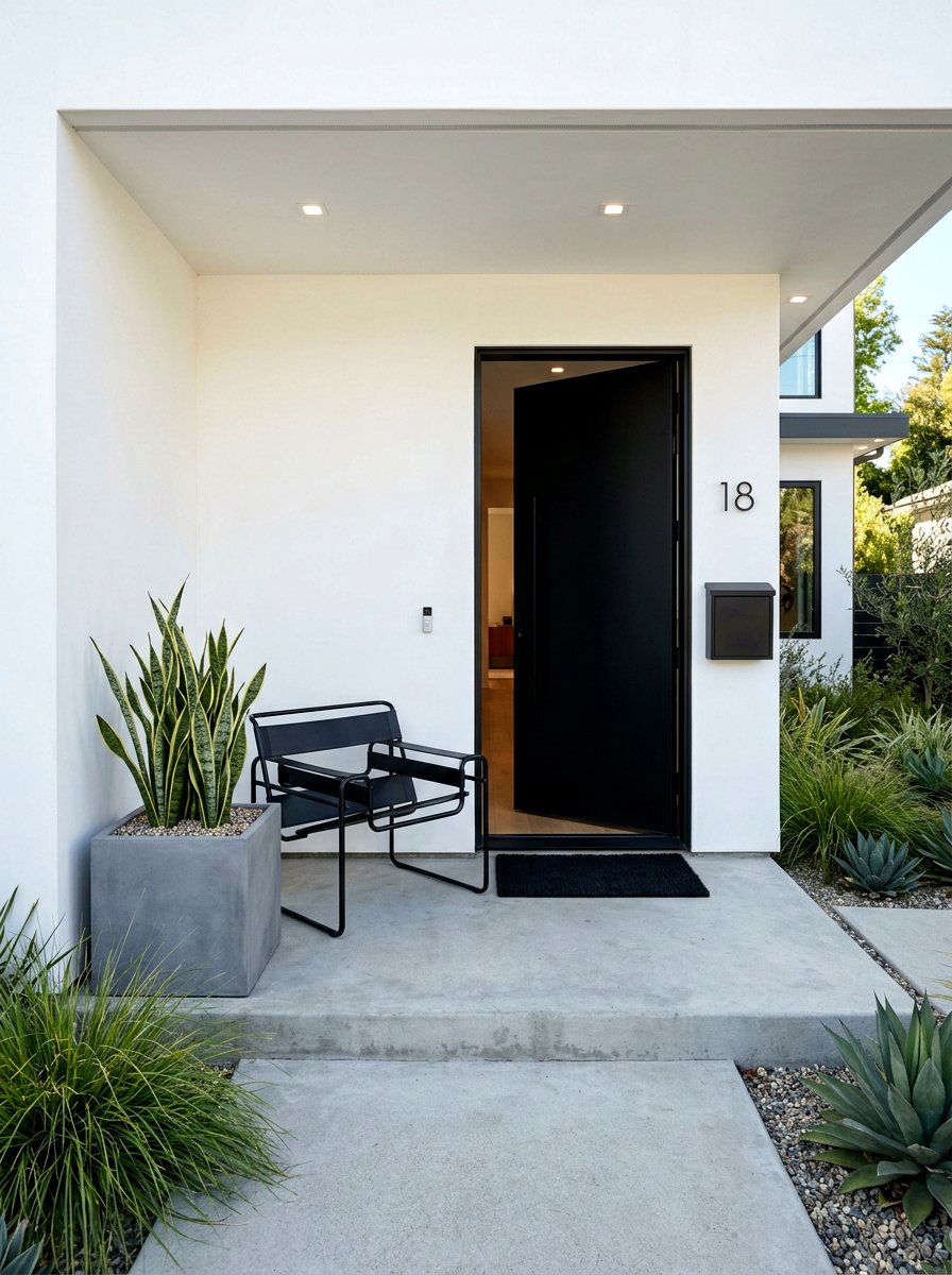 Minimalist Front Entryway - 30 summer front porch ideas
