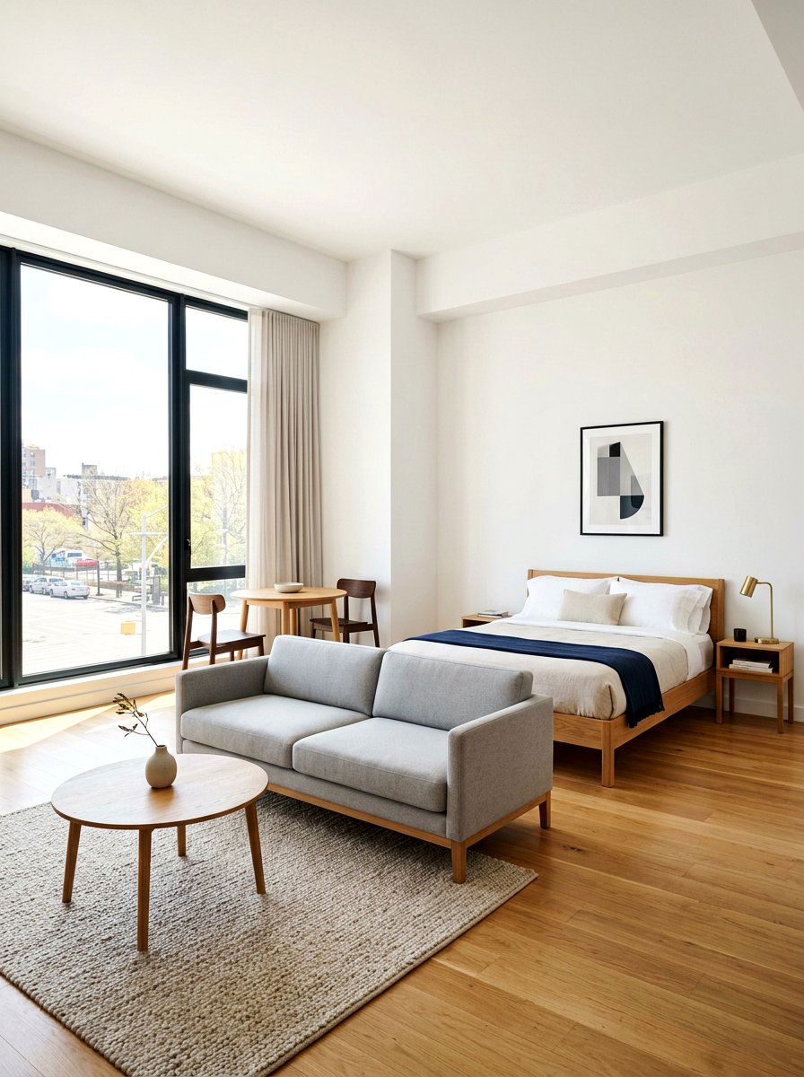 Minimalist Furniture Layout - 30 studio apartment ideas