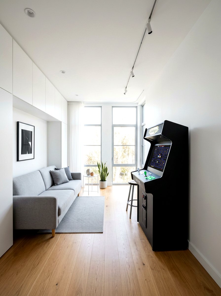 Minimalist Game Room - 30 arcade room ideas