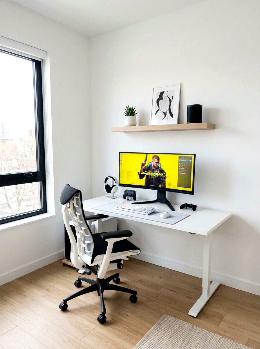 Minimalist Game Space - 30 game room ideas