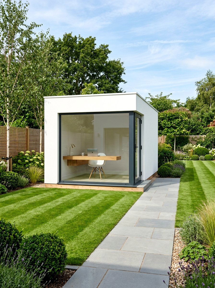 Minimalist Garden Office - 30 garden studio backyard ideas