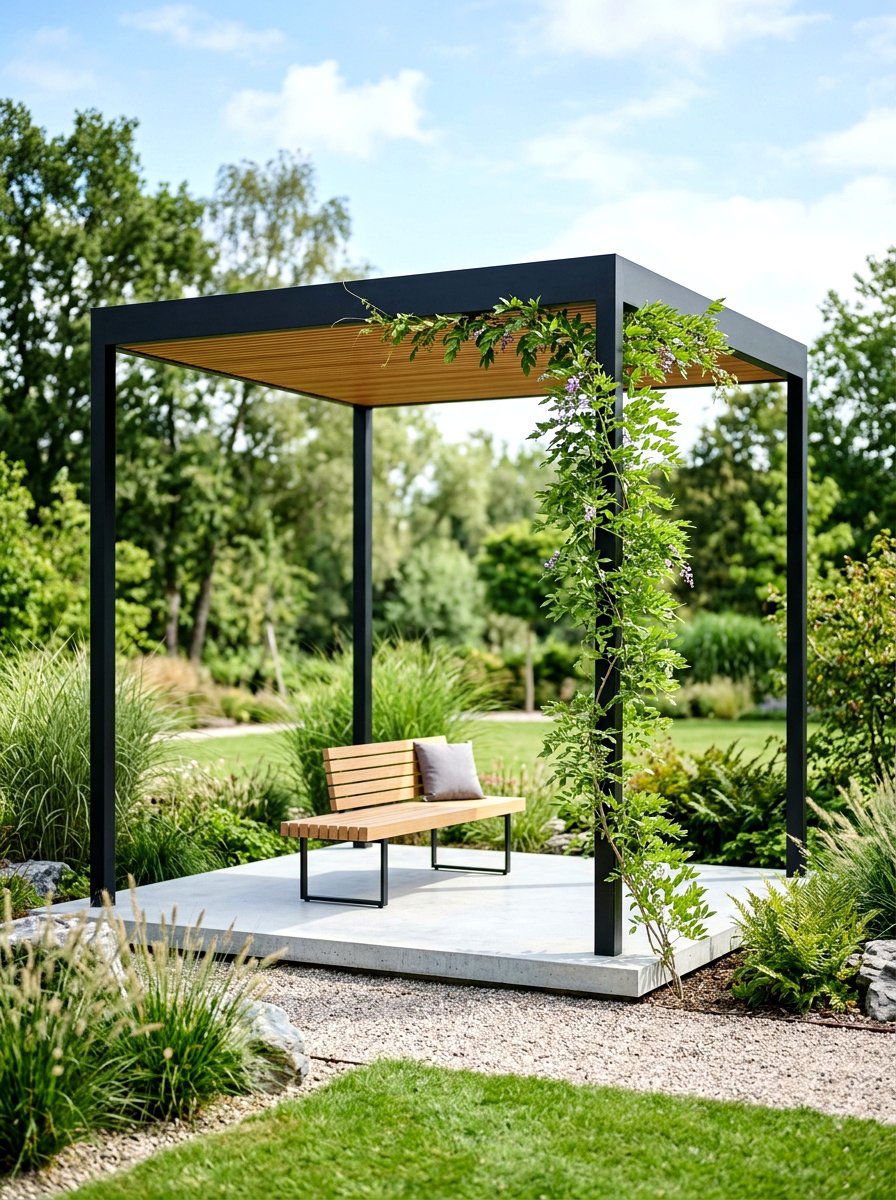 Minimalist Gazebo - 30 backyard wedding gazebo ideas