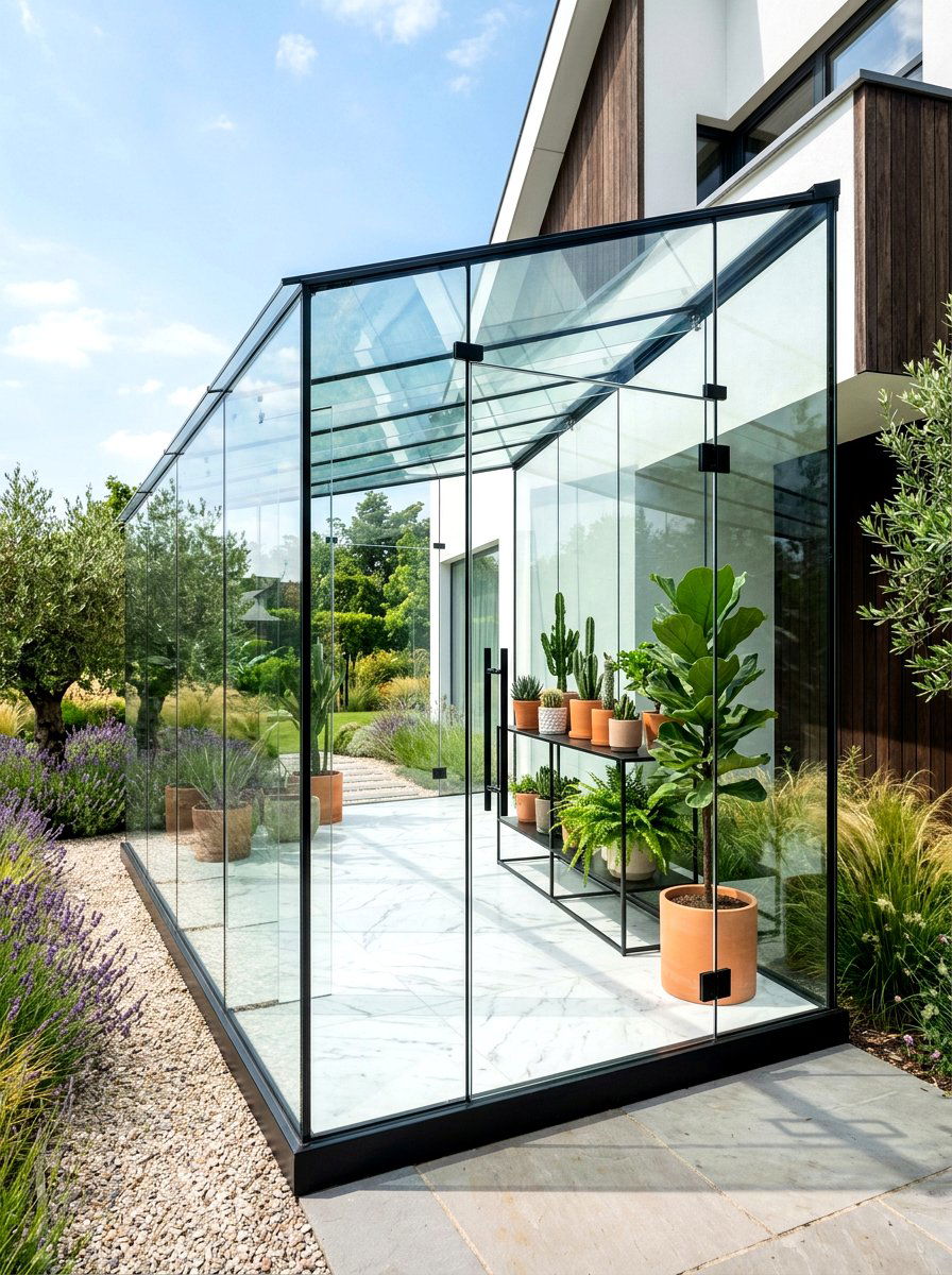 Minimalist Glass Lean To Greenhouse - 30 lean to greenhouse ideas