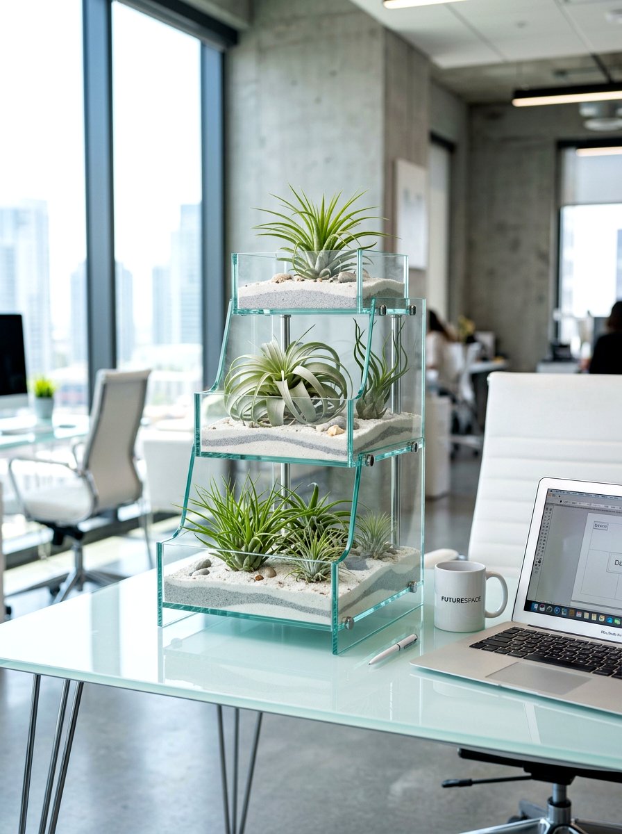 Minimalist Glass Tiered Planter - 30 tiered planter ideas