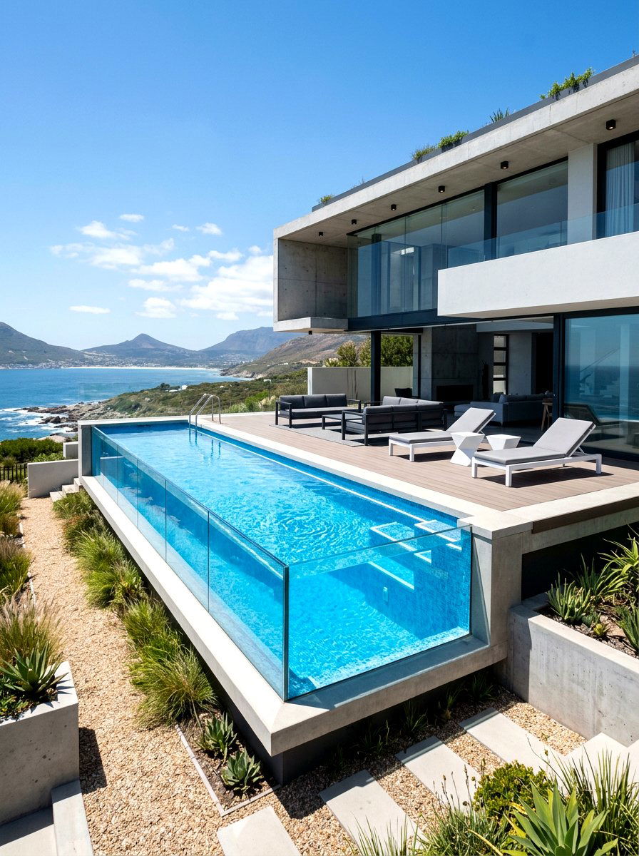 Minimalist Glass Walled Pool - 30 inground pool ideas