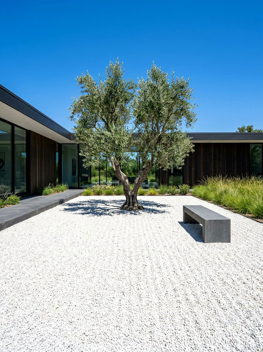 Minimalist Gravel Yard - 30 gravel backyard ideas