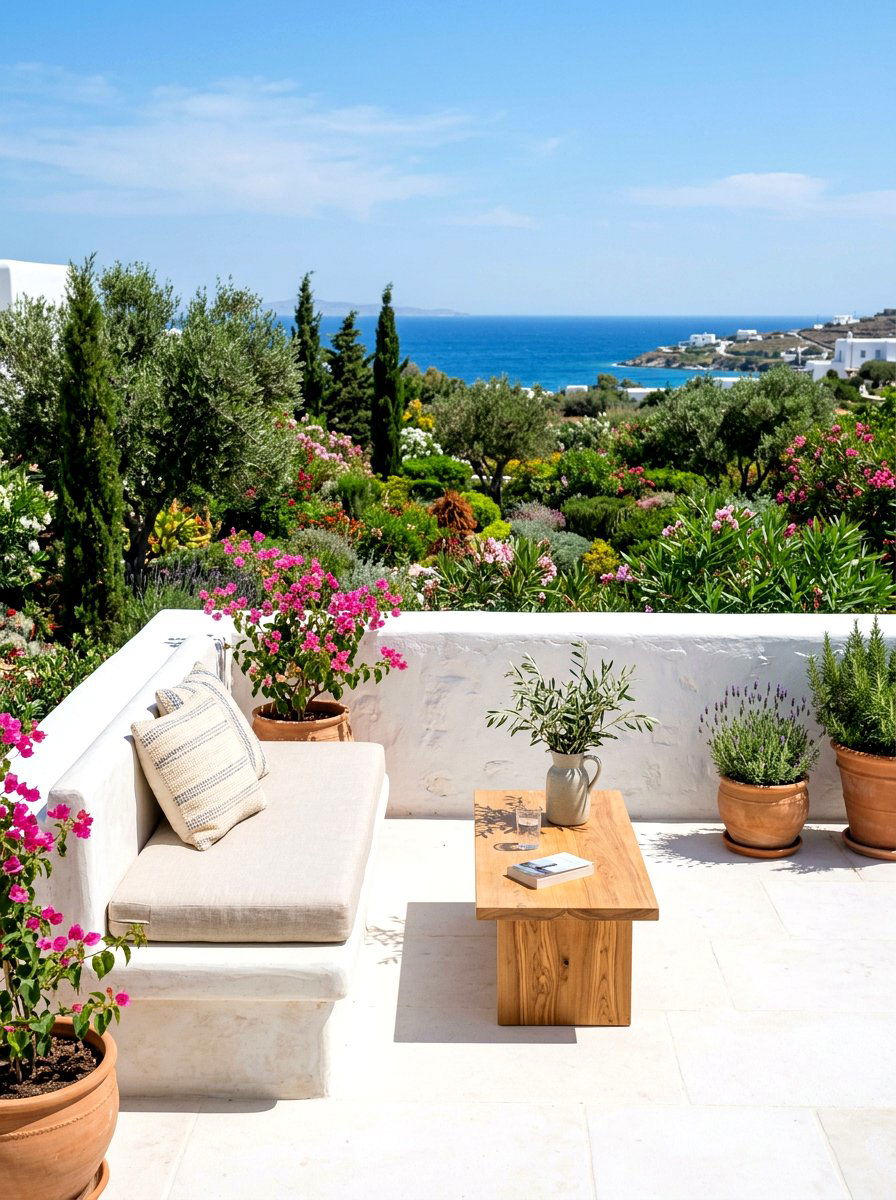 Minimalist Greek Aesthetic - 30 Mediterranean patio ideas