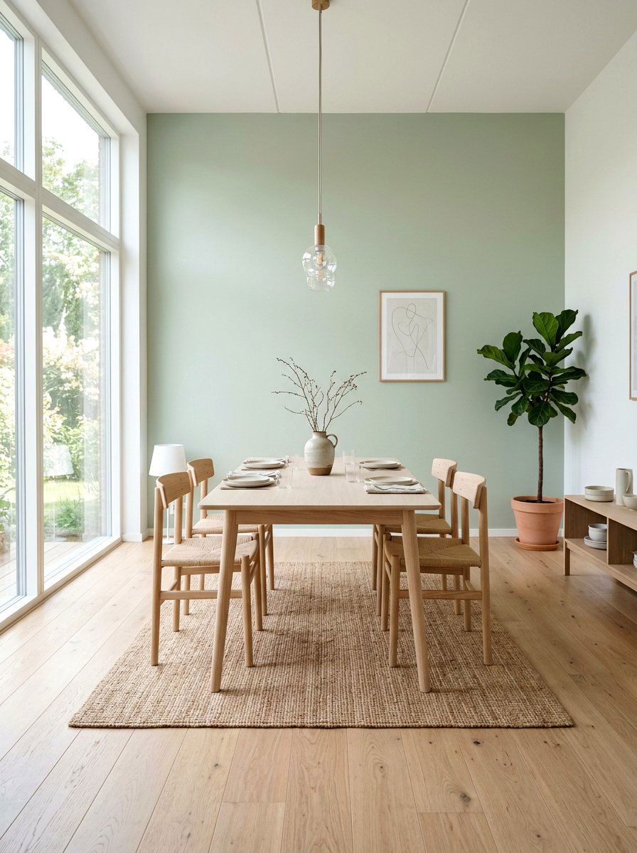Minimalist Green Dining Room - 30 green dining room ideas