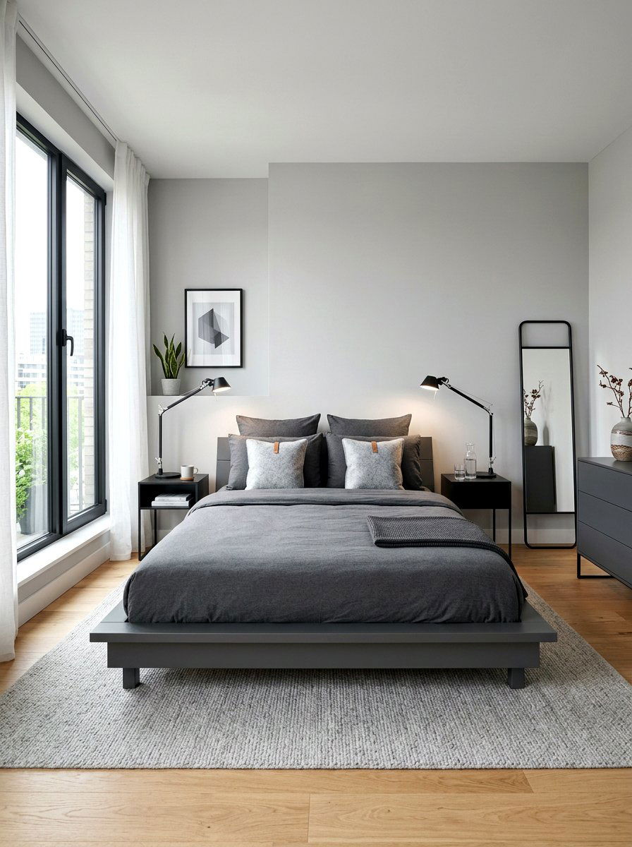 Minimalist Grey Bedroom - 30 European bed styling ideas