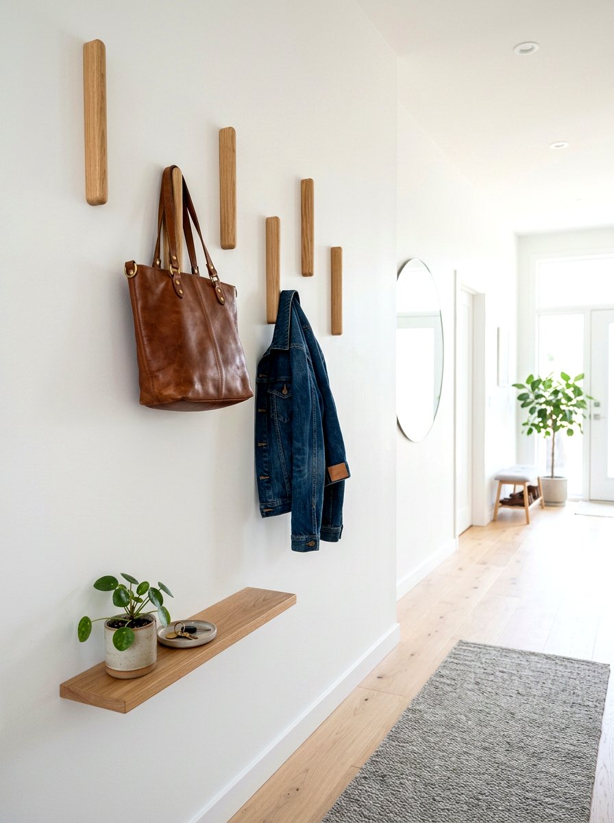 Minimalist Hallway Hooks - 30 warm welcome entryway ideas