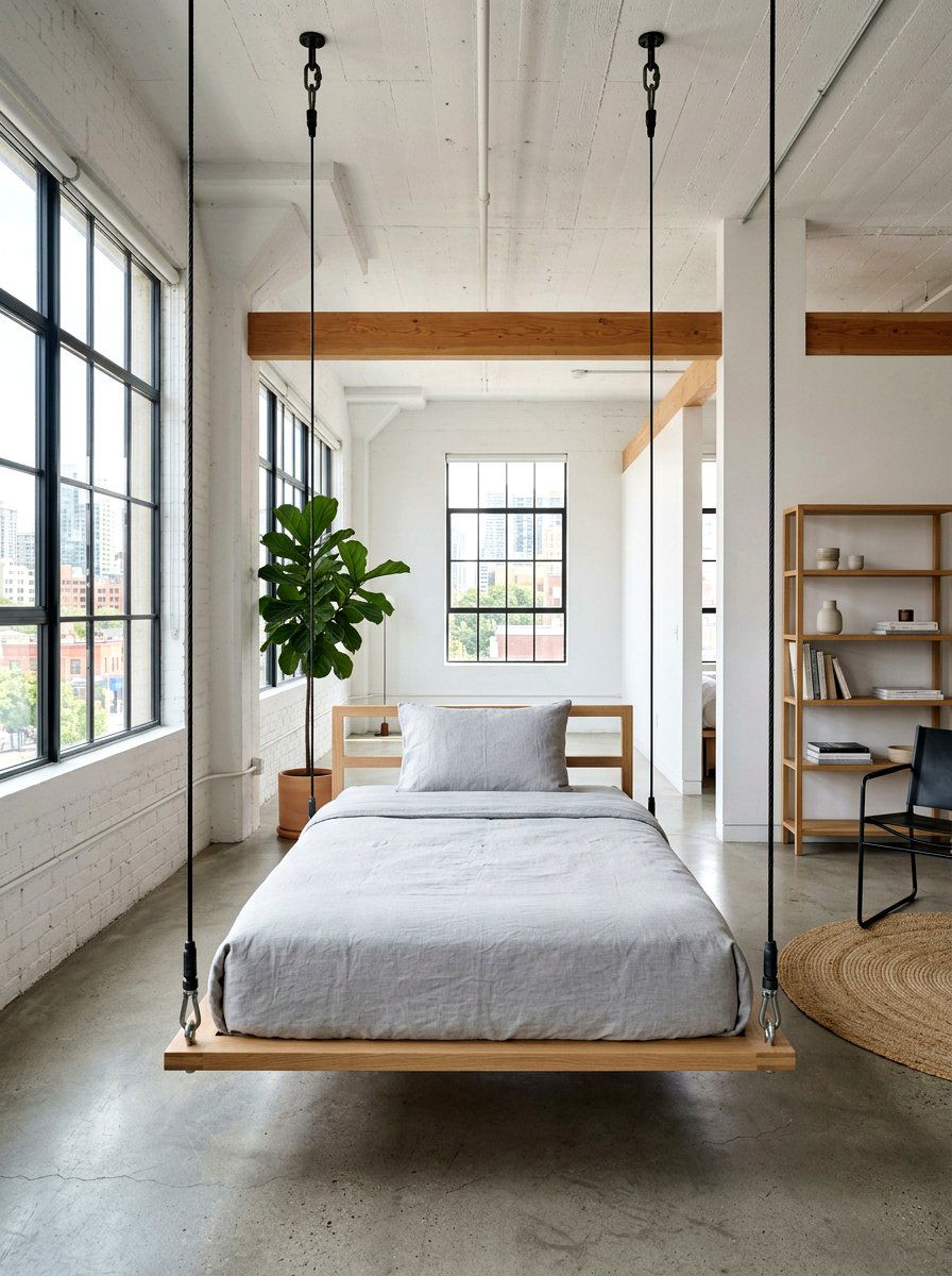 Minimalist Hanging Daybed - 30 hanging daybed ideas
