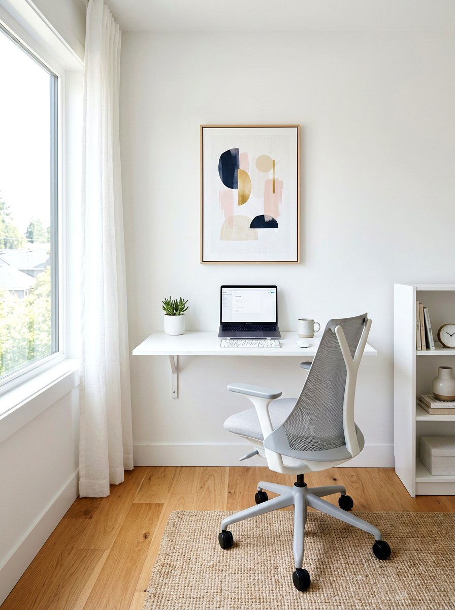 Minimalist Home Office - 30 Pinterest apartment decor ideas