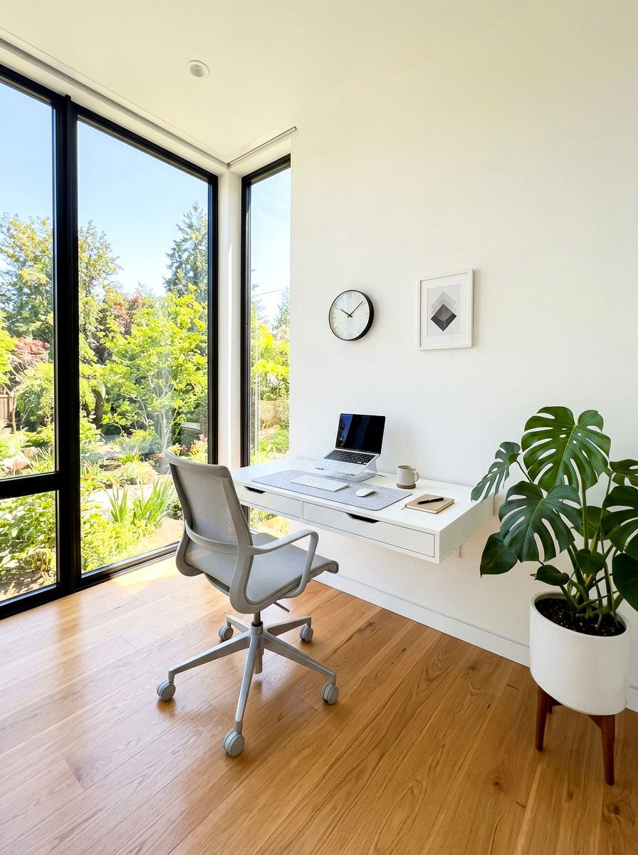 Minimalist Home Office - 30 quiet work room ideas