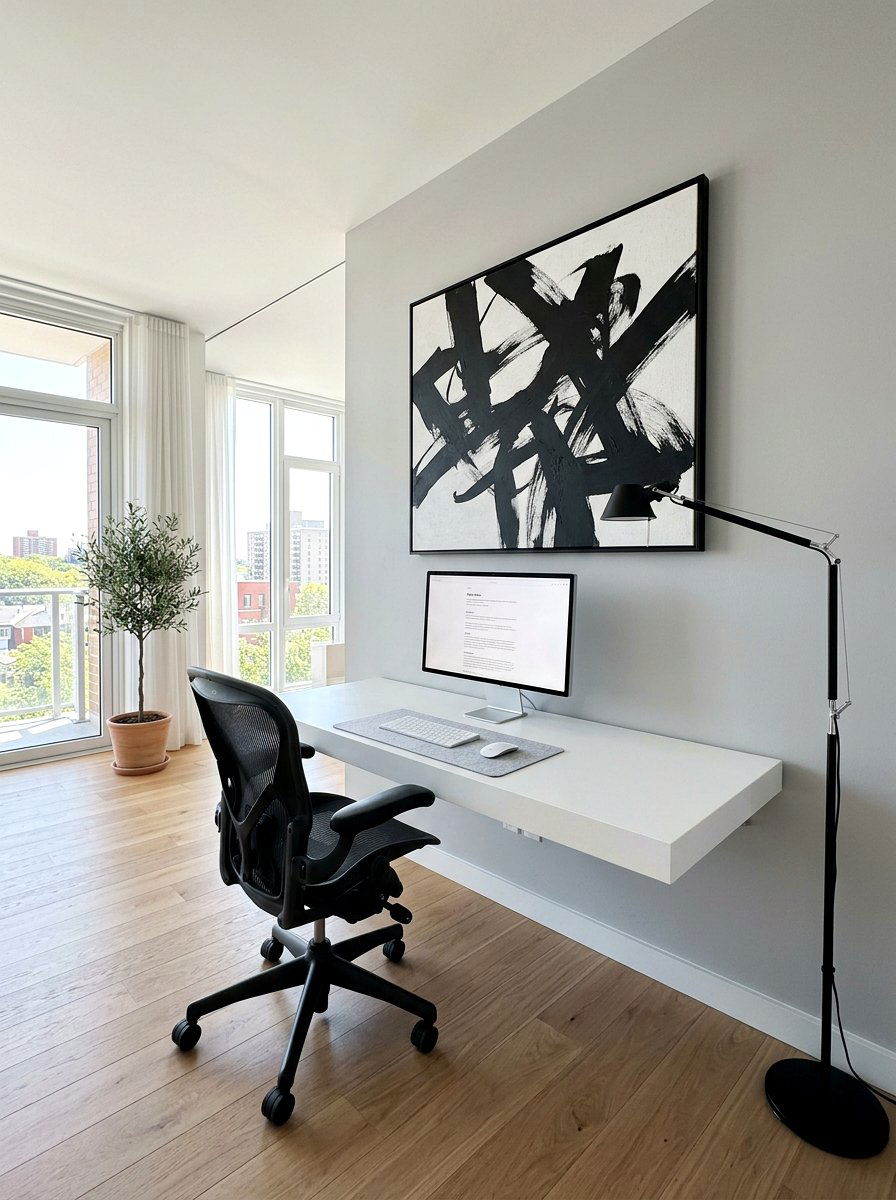 Minimalist Home Studio - 30 masculine home studio ideas