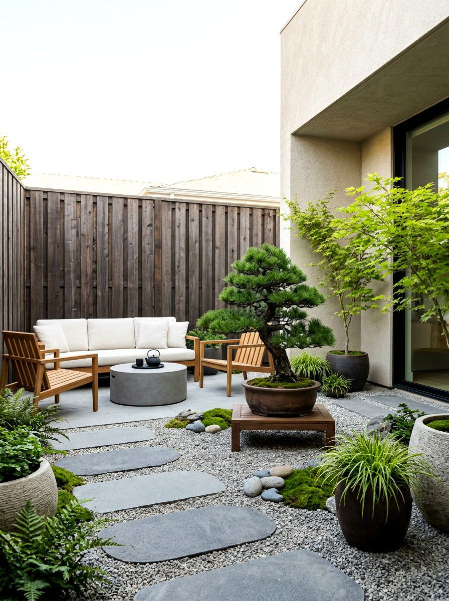 Minimalist Japandi Garden - 30 indoor garden room ideas