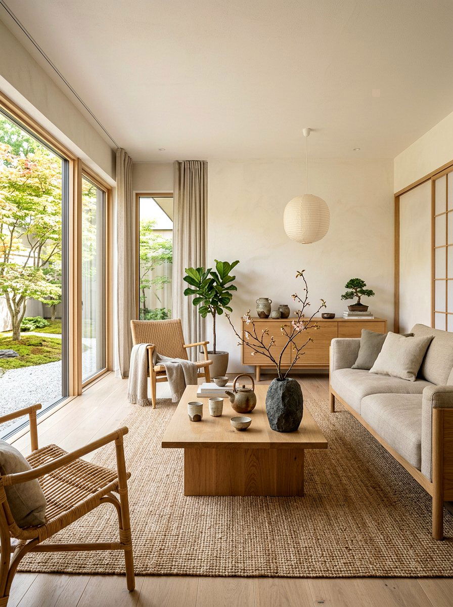 Minimalist Japandi Hosting Room - 30 Thanksgiving hosting room ideas