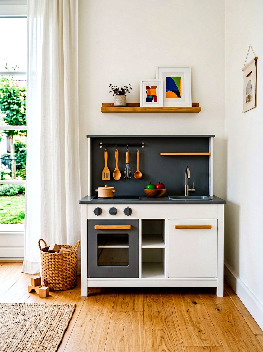 Minimalist Kids Kitchen - 30 play kitchen corner ideas