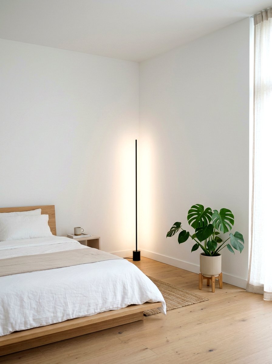 Minimalist LED Corner Lamp - 30 floor lamp corner ideas