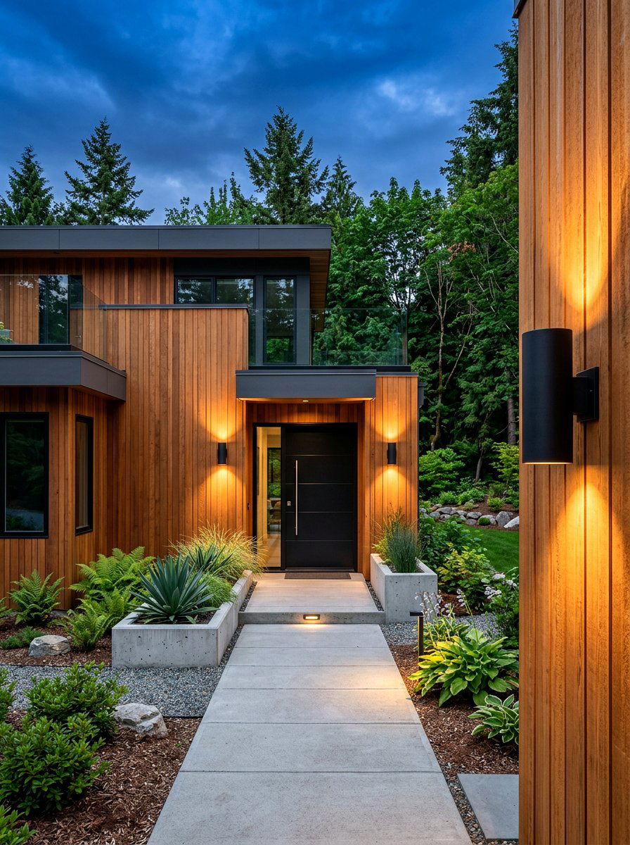 Minimalist LED Cylinder Lantern - 30 porch lantern ideas