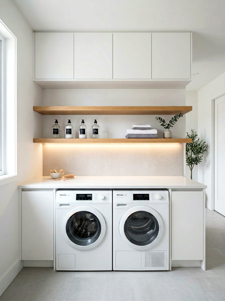 Minimalist Laundry Nook - 30 laundry nook ideas