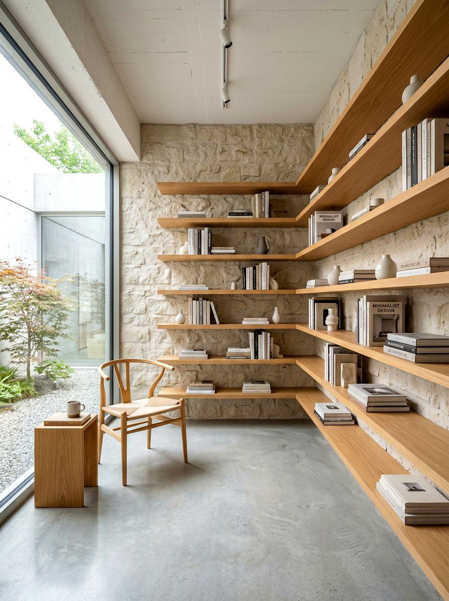 Minimalist Library Design - 30 book filled room ideas