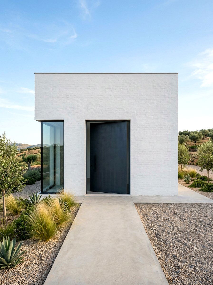 Minimalist Limewash Brick Exterior - 30 limewashed brick exterior ideas