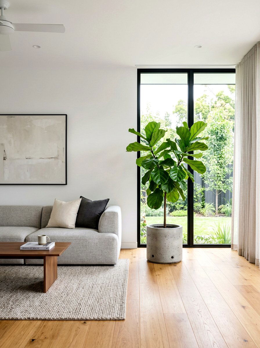 Minimalist Living Room Fiddle Leaf Fig - 30 fiddle leaf fig decor ideas