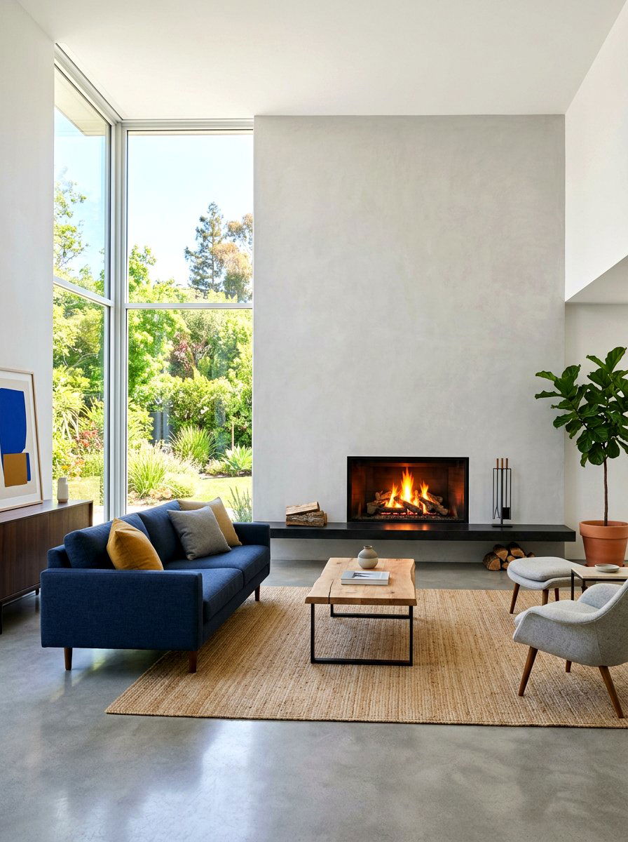Minimalist Living Room Fireplace - 30 minimalist living room decor ideas
