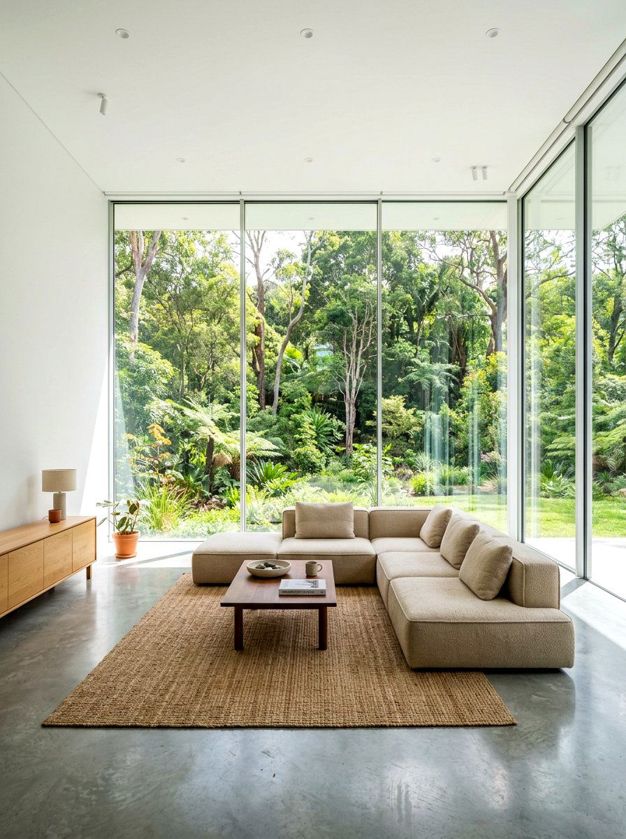 Minimalist Living Room With Large Windows - 30 minimalist living room ideas