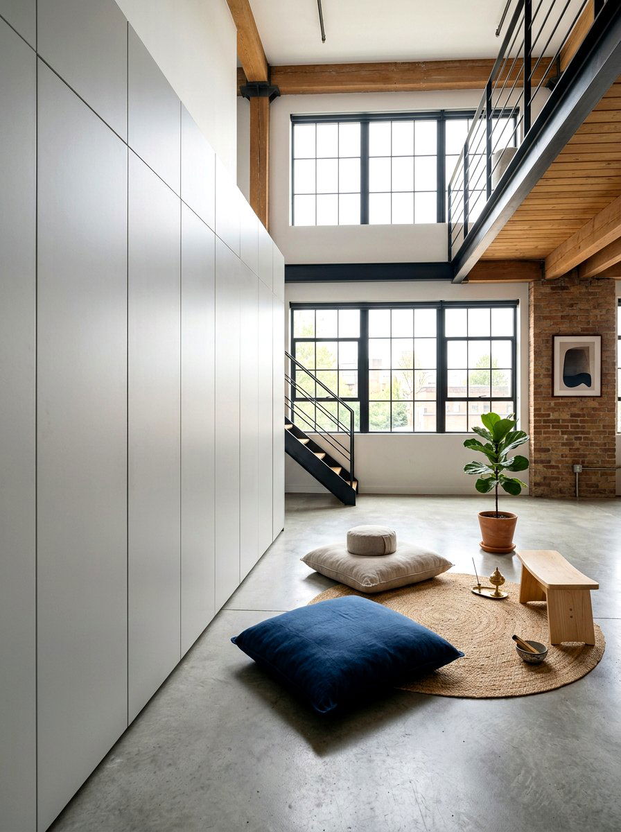 Minimalist Loft Cabinets - 30 eaves storage ideas