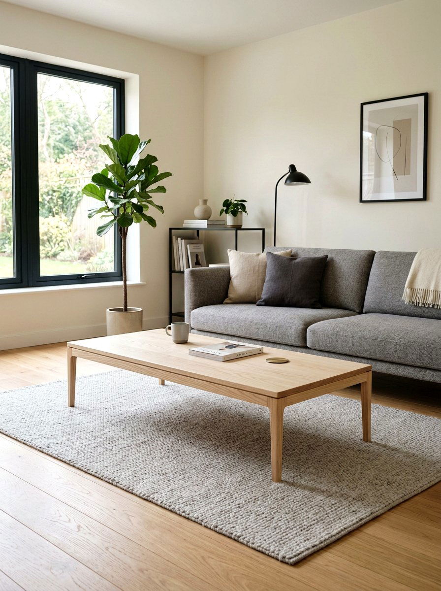 Minimalist Low Profile Coffee Table - 30 oversized coffee table ideas