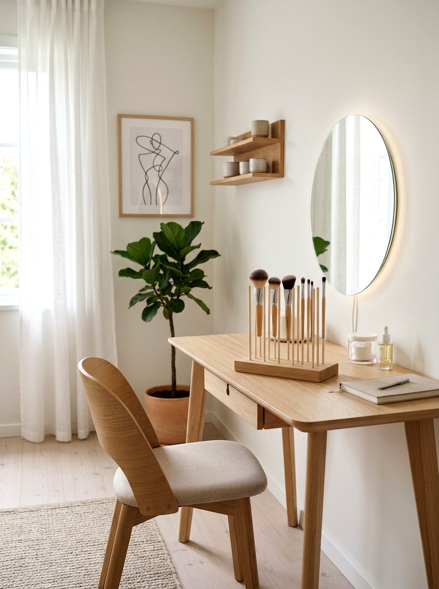 Minimalist Makeup Brush Stand - 30 makeup brush storage ideas
