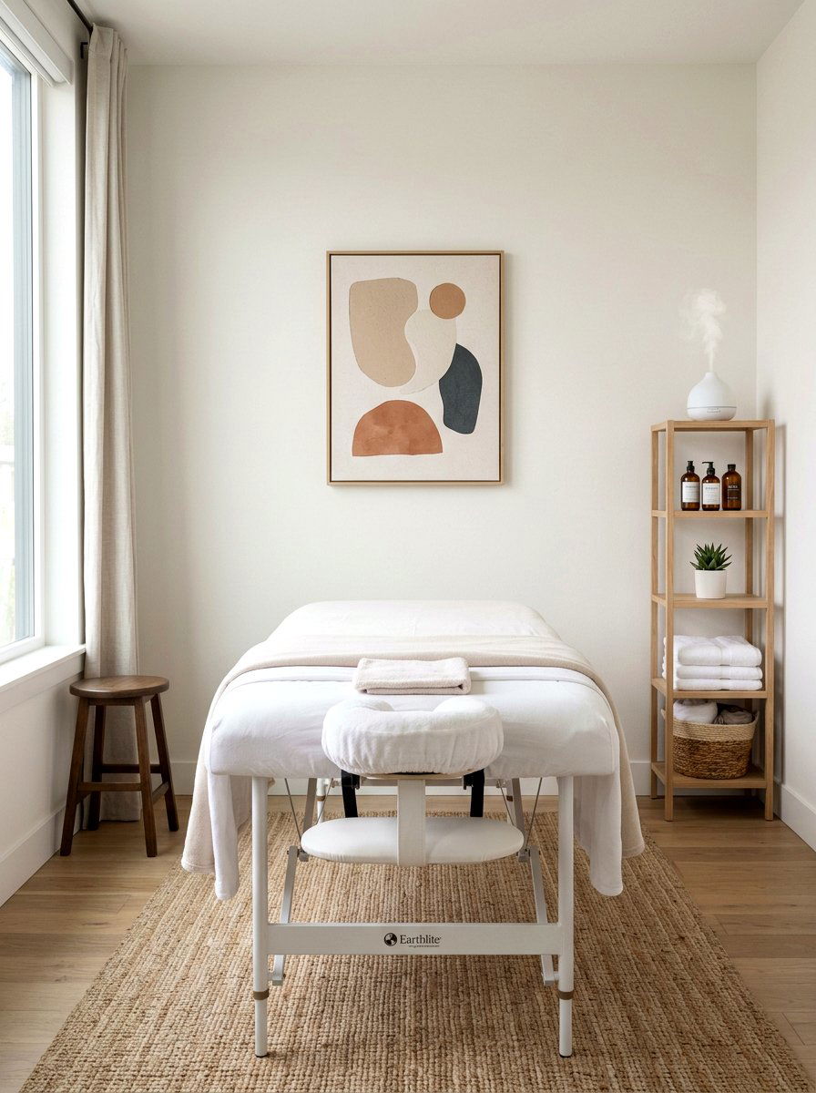 Minimalist Massage Nook - 30 massage corner ideas