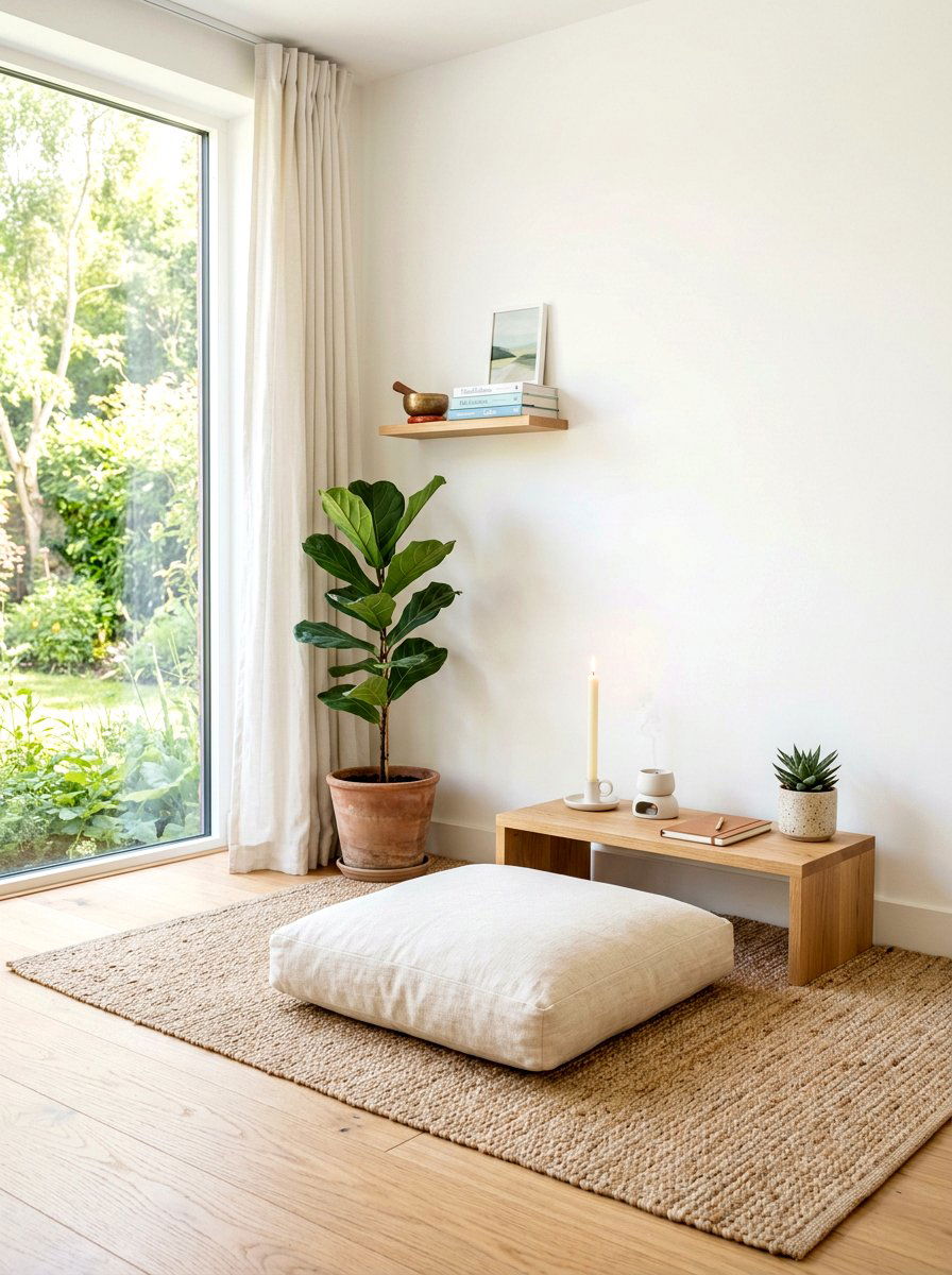 Minimalist Meditation Corner - 30 digital detox room ideas
