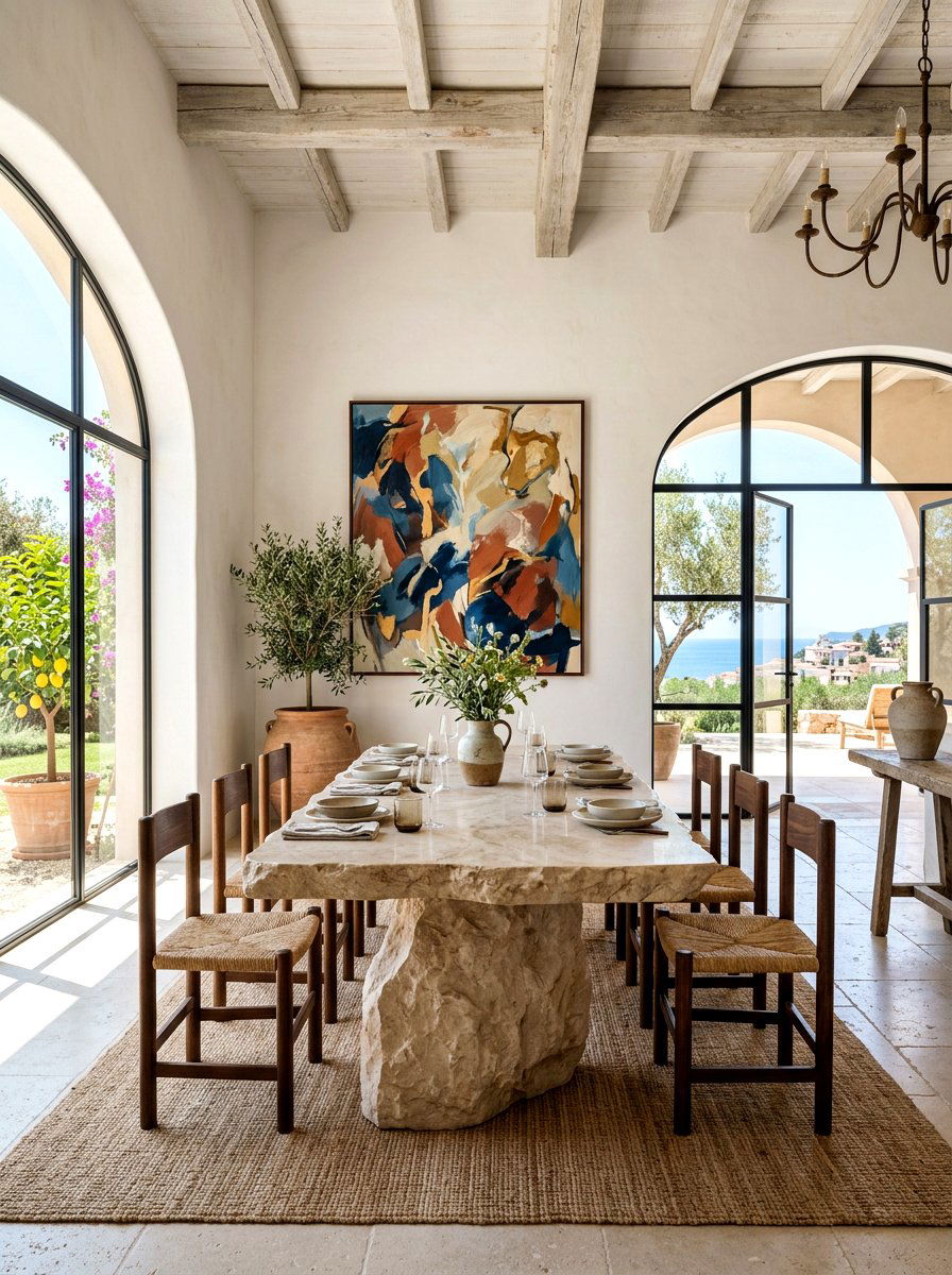 Minimalist Mediterranean dining room - 30 Mediterranean dining room ideas