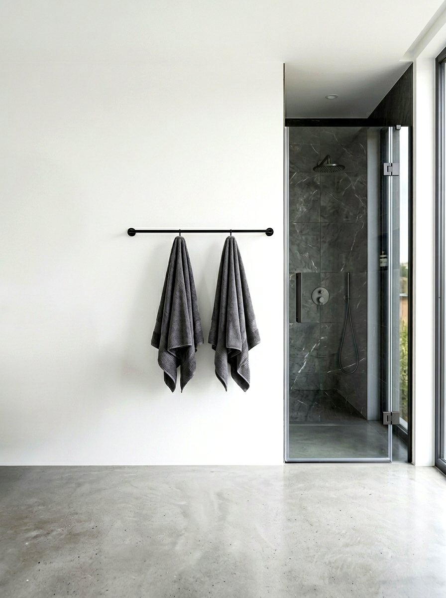 Minimalist Metal Bar - 30 towel storage ideas