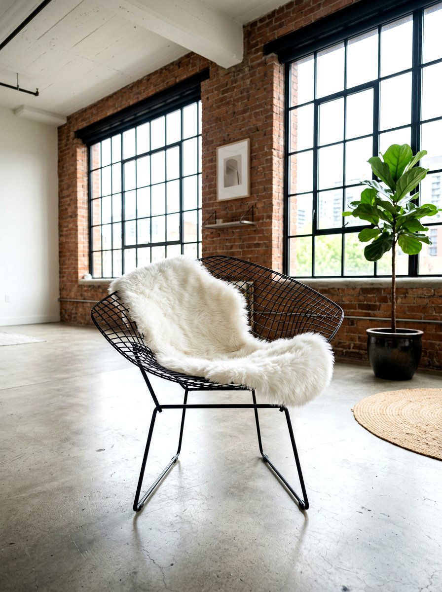 Minimalist Metal Basket Chair - 30 cozy cocoon chair ideas